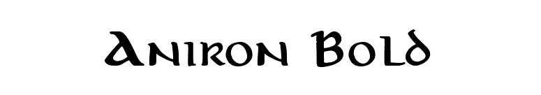 Aniron Bold font preview
