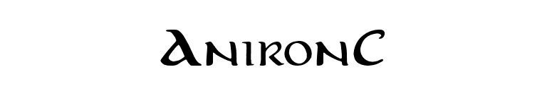 AnironC font preview