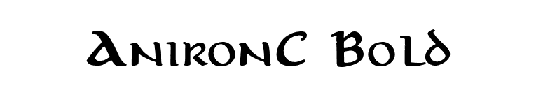 AnironC Bold font preview