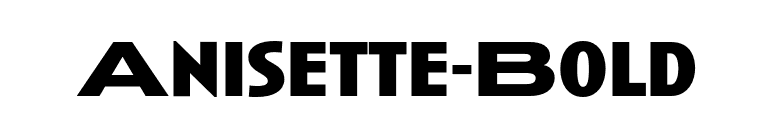 Anisette-Bold font preview