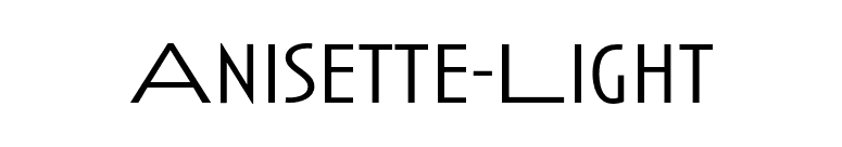 Anisette-Light font preview