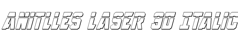 Anitlles Laser 3D Italic font preview