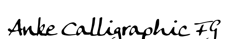 Anke Calligraphic FG font preview