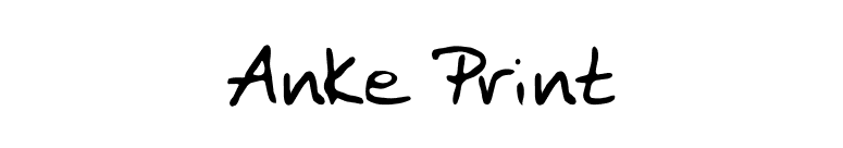 Anke Print font preview