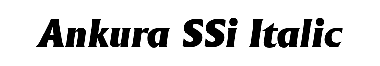 Ankura SSi Italic font preview