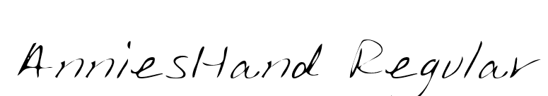 AnniesHand Regular font preview