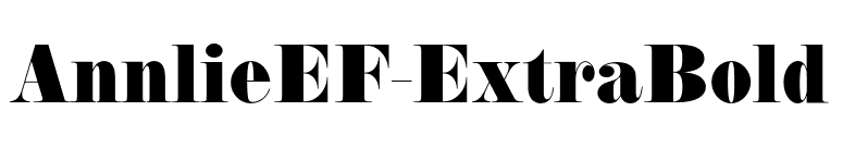 AnnlieEF-ExtraBold font preview