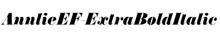 AnnlieEF-ExtraBoldItalic font preview