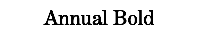 Annual Bold font preview