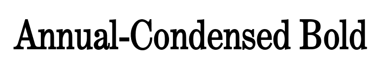 Annual-Condensed Bold font preview
