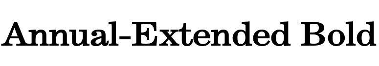 Annual-Extended Bold font preview