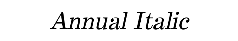 Annual Italic font preview