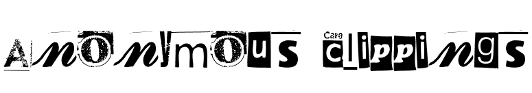 Anonymous Clippings font preview