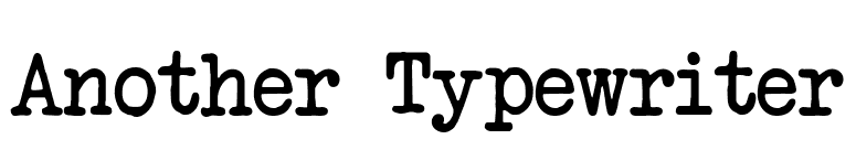 Another Typewriter font preview
