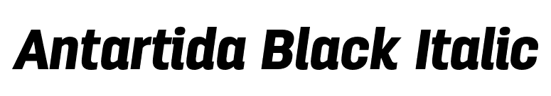 Antartida Black Italic font preview