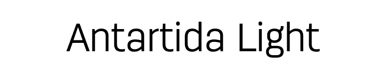 Antartida Light font preview