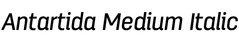 Antartida Medium Italic font preview