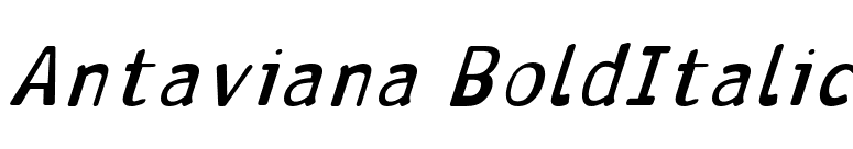 Antaviana BoldItalic font preview
