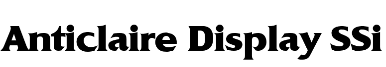 Anticlaire Display SSi font preview