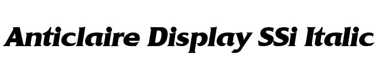 Anticlaire Display SSi Italic font preview