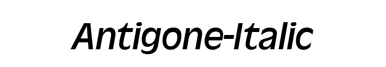 Antigone-Italic font preview