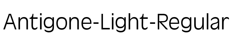 Antigone-Light-Regular font preview