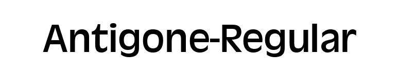 Antigone-Regular font preview