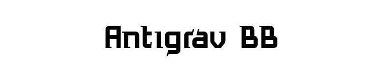 Antigrav BB font preview