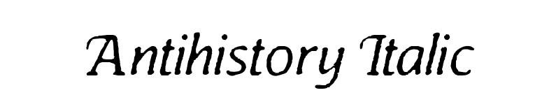 Antihistory Italic font preview