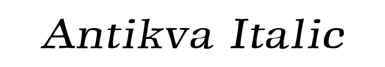 Antikva Italic font preview