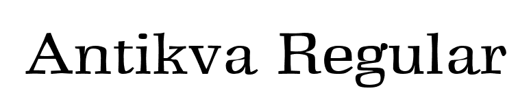 Antikva Regular font preview