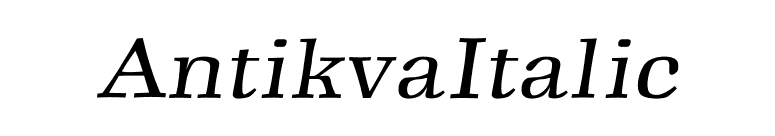 AntikvaItalic font preview