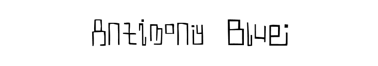 Antimony Blue font preview