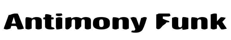 Antimony Funk font preview