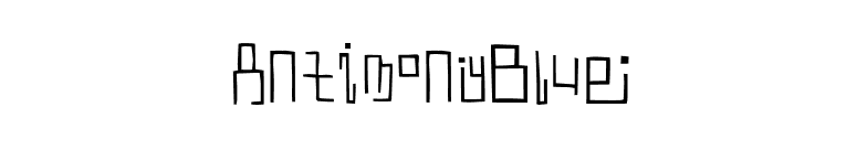 AntimonyBlue font preview