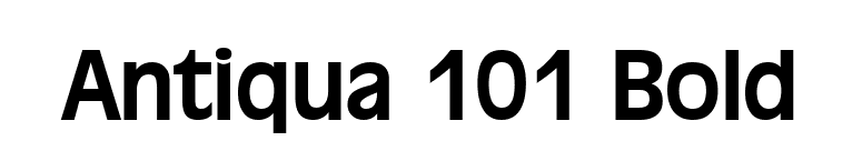 Antiqua 101 Bold font preview