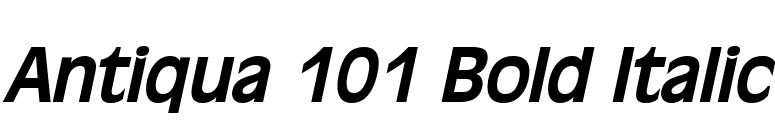 Antiqua 101 Bold Italic font preview