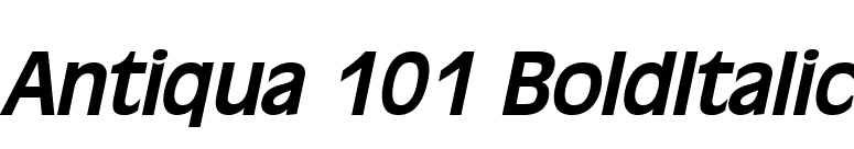 Antiqua 101 BoldItalic font preview
