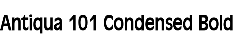 Antiqua 101 Condensed Bold font preview