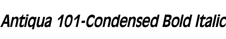 Antiqua 101-Condensed Bold Italic font preview