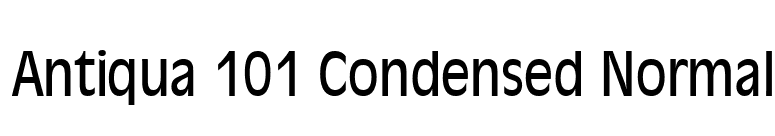 Antiqua 101 Condensed Normal font preview