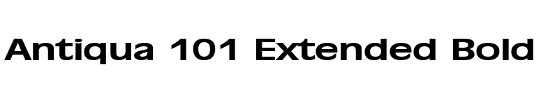 Antiqua 101 Extended Bold font preview