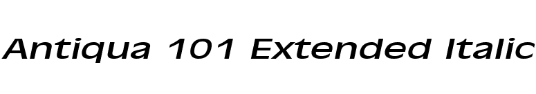 Antiqua 101 Extended Italic font preview