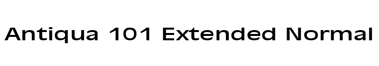 Antiqua 101 Extended Normal font preview