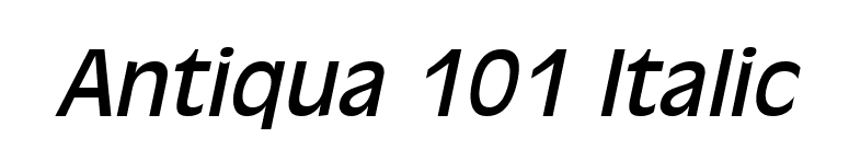 Antiqua 101 Italic font preview