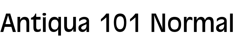 Antiqua 101 Normal font preview