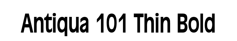 Antiqua 101 Thin Bold font preview