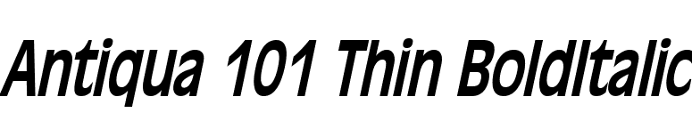 Antiqua 101 Thin BoldItalic font preview
