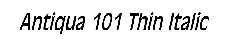 Antiqua 101 Thin Italic font preview