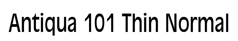Antiqua 101 Thin Normal font preview